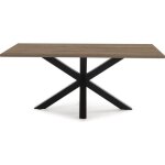 Table à manger rectangulaire effet noyer 180 cm - clara Table à manger rectangulaire effet noyer 180 cm - clara