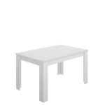 Table � manger rectangulaire extensible coloris blanc - hauteur 77 x longueur 140 - 190 x profondeur ...
