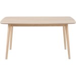 Table � manger rectangulaire - nagano - placage ch�ne huil� blanchi - style scandinave - l 150 x l 80 ...