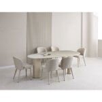 Table � manger rectangulaire ? innations ? greige effet b�ton cir� ? 230x120 cm