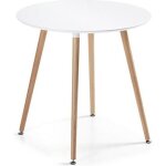 Table à manger ronde design blanche 80cm - alta Table à manger ronde design blanche 80cm - alta