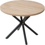 Table à manger - dowisdoly - bois clair - style scandinave - ronde - 100 x 77 cm (l x h) Table à manger - dowisdoly - bois clair - style scandinave - ronde - 100 x 77 cm (l x h)