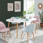 Table à manger ronde extensible - baïta - gamme oracle - laqué blanc mat - l 160 x p 120 x h 75 cm Table à manger ronde extensible - baïta - gamme oracle - laqué blanc mat - l 160 x p 120 x h 75 cm