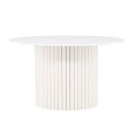 Table � manger ronde haron 110cm blanc