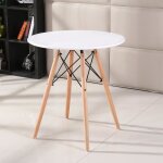 Table  manger ronde scandinave - diyagssz - blanc - 70 cm - haute qualit