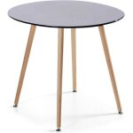 Table  manger ronde scandinave noire 100cm - alta - designetsamaison