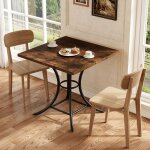 Table � mangerlittle tree80 cm tables de cuisine carr�es avec pieds m�talliquespour salle � mangersalonbrun ...