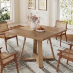 Table � mangerlittle tree80x80x75 cmindustrielletable de cuisine carr� pour 4 personnes pour salonmarron ...