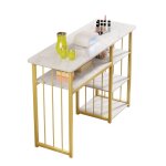 Table de manucure - poste de manucure - effet marbr� bureau pour proth�siste ongulaire en institut de ...