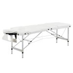 Homcom - table de massage - aluminium - 215x81x84cm - blanc Homcom - table de massage - aluminium - 215x81x84cm - blanc