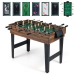 Table multi - jeux 10 en 1 empilable costway - hockeybillardbaby - footbowling�checs - 127x102x82cm - ...