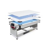 Table multi jeux 7ft - blanc - billard air hockey ping pong - mdf - intrieur - mixte