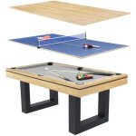 Denver - table multi - jeux 3 en 1 en bois billard et ping - pong