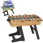 Table multijeux 13 en 1 - sportnow - pliable - baby - foot billard ping - pong hockey etc. pour enfants ...
