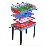 Devessport table multijeux 4 en 1 - sportpark - baby - foot billard ping - pong air hockey