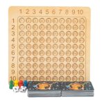 Table de multiplication table de multiplication en bois jeu de socit daddition en bois jeux mathmatiques ...