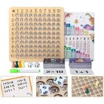 Table de multiplication - montessori - jouet en bois - 2 en 1 - apprentissage des nombres - 3 ans et ...