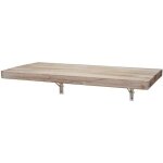 Table murale pliante - naturelle - 100x50cm - bois massif - meuble de cuisine - montage facile
