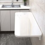 Table murale pliante agnesg - blanc - 80x50cm - capacit� 40 - 60kg