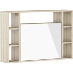 Table murale rabattable bureau mural 94cmx62cmx20cm « musi chêne sonoma clair / blanc brillant » Table murale rabattable bureau mural 94cmx62cmx20cm « musi chêne sonoma clair / blanc brillant »