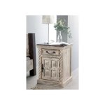 Table de nuit - bois massif de manguier cir (blanc antique) - style campagne chic - castle antik 259 ...