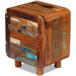 Table de nuit chevet commode armoire meuble chambre bois de recuperation massif 43 x 33 x 51 cm Table de nuit chevet commode armoire meuble chambre bois de recuperation massif 43 x 33 x 51 cm
