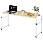 Table d?ordinateur pour lit r�glable - fianao - bureau mobile polyvalent cadre acier stable plateau inclinable ...