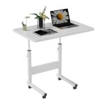Table pour ordinateur portable rglable en hauteur table lit roulette bureau debout mobile computer desk60x40c ...