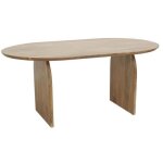 Table ovale en bois dacacia - aubry gaspard - 200 x 100 cm - 8 places - montage facile - salle  manger ...
