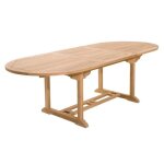 Table ovale extensible 180 / 240 cm en teck - gardena