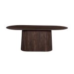 Table ovale en bois massif pour 6 couverts collection mitchel en bois exotique de manguier brun foncé ... Table ovale en bois massif pour 6 couverts collection mitchel en bois exotique de manguier brun foncé ...