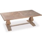 Table en pin de style monastère à chevrons cassandre Table en pin de style monastère à chevrons cassandre