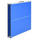 Table de ping - pong pliable - wiens - 152 x 76 x 66 cm - bleu - mdf et acier - filet inclus - pliable ...