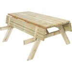 Table pique - nique bancs pliables 200 bois traité gardiun 198x154x74 cm 42 mm 6 - 8 personnes Table pique - nique bancs pliables 200 bois traité gardiun 198x154x74 cm 42 mm 6 - 8 personnes