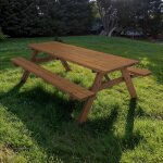 Table de pique - nique en bois 8 personnes Table de pique - nique en bois 8 personnes