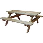 Table de pique - nique bois - rambouillet - 6 personnes - rectangulaire - extrieur