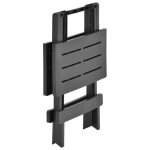 Table pliable de jardin - wiens - anthracite - 45x43x50 cm - plastique - pliable - r�sistant aux intemp�ries ...