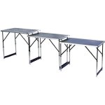 Table pliante - multifonction - ensemble de 3 - rglable en hauteur - idale pour marchs et ftes