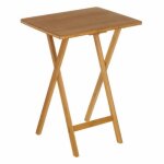 Table pliante en bambou coloris naturel - longueur 4950 x profondeur 3750 x hauteur 6550 cm