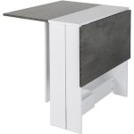 Table pliante bton et blanc - table carr 103 cm - table de bistrot mange jardin extrieur