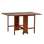 Table pliante en bois - giorgia - rectangulaire - marron - 90 x 140 x 78 cm - 1 personne
