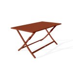 Table de jardin pliante en aluminium - terracotta