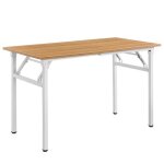 Table pliante cuisine à manger hauteur réglable pour 4 personnes 120 cm hêtre et blanc Table pliante cuisine à manger hauteur réglable pour 4 personnes 120 cm hêtre et blanc