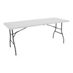Table pliante - orion91 - 240cm - rectangulaire - blanc - pliable