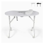 Table pliante portable pour manucure et reconstruction dongles easynails - blanc