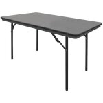 Table pliante rectangulaire bolero - abs - 1220mm - gris - 4 personnes - intrieur / extrieur