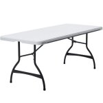 Table pliante de restauration - lifetime - 183x76 cm - blanc - poly�thyl�ne haute densit� - pliable - ...