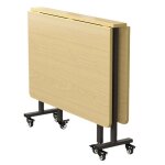 Table rabattable style moderne et �l�gant r�glable design ergonomique 120x80cm beige