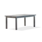 Table de jardin venise en aluminium anthracite avec plateau cramique 8 / 10 places - gris anthracite ...