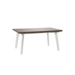 Table � rallonges - harmony - blanc / cappuccino - 160x100 cm - ext�rieur - 10 personnes